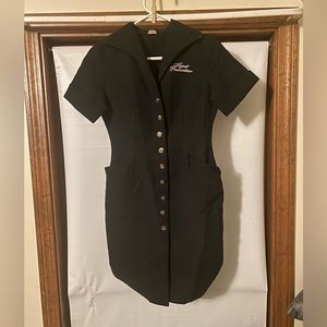 Agent Provocateur Manager Uniform black shirt dress sz12